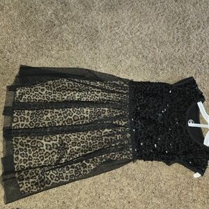 Wonder Nation Black and Brown Formal Kids Dress